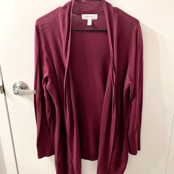 Shawl-Neck Open Cardigan - Picture 2 of 2